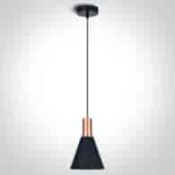 63122/CU ozdobny zwis w kolorze czarnym+miedź E27