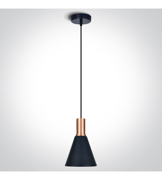 63122/CU ozdobny zwis w kolorze czarnym+miedź E27