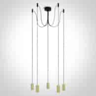 63124C/BBS matowa mosiężna oprawa wisząca 5xE27 20