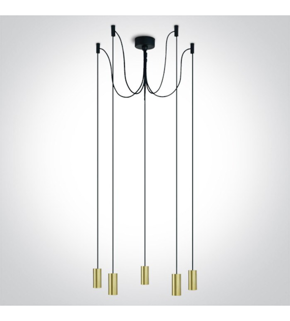 63124C/BBS matowa mosiężna oprawa wisząca 5xE27 20