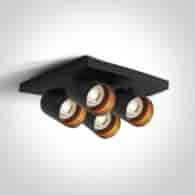 65405N/B czarna lampa sufitowa w stylu retro GU10