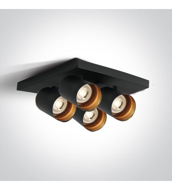 65405N/B czarna lampa sufitowa w stylu retro GU10