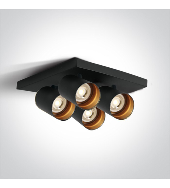 65405N/B czarna lampa sufitowa w stylu retro GU10