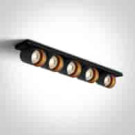 65505N/B czarna lampa sufitowa w stylu retro GU10