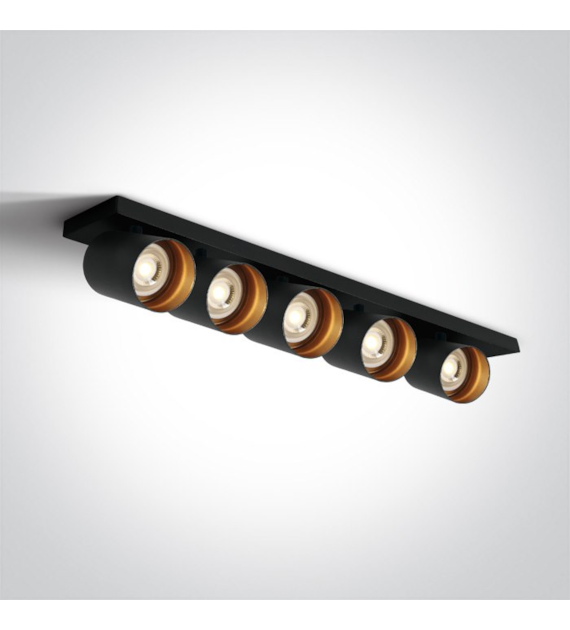 65505N/B czarna lampa sufitowa w stylu retro GU10