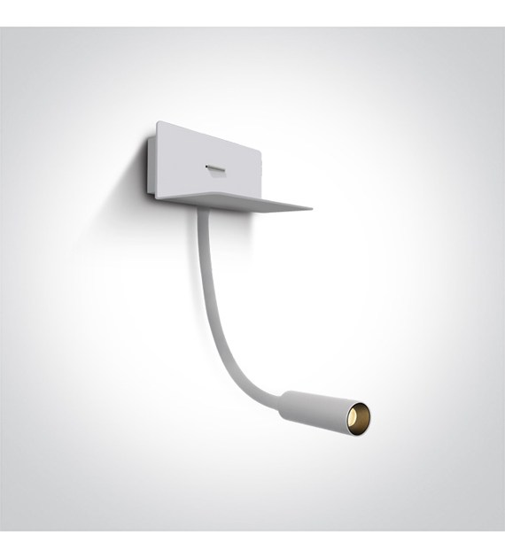 65744/W/W biała przyłóżkowa oprawa COB LED 3000K 3