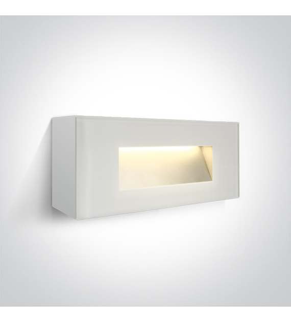 67076A/W/W szklana biała lampa ścienna SMD LED 300
