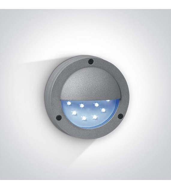 67126/G/BL szary kinkiet LED o niebieskiej barwie
