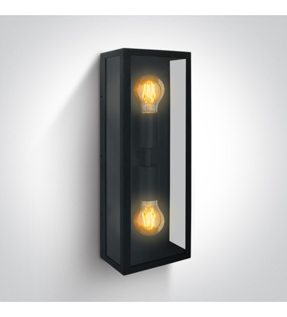 67406B/B czarna lampa ogrodowa 2x40W  E27; stal ni