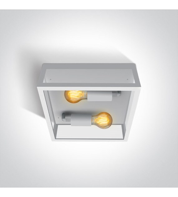 67406D/W biała lampa ogrodowa 2x40W  E27; stal nie