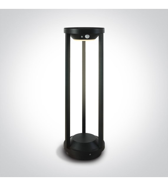67496A/B/EW czarny solarny słupek ogrodowy  LED 27