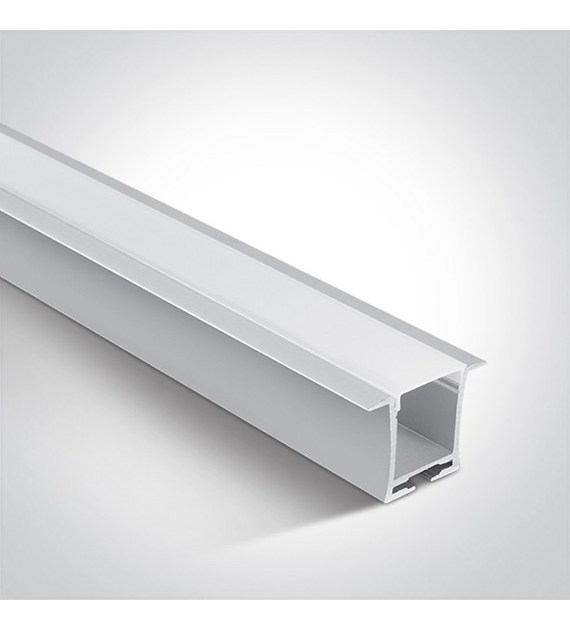 7912R/W biały wpuszczany aluminiowy profil 2m  z m