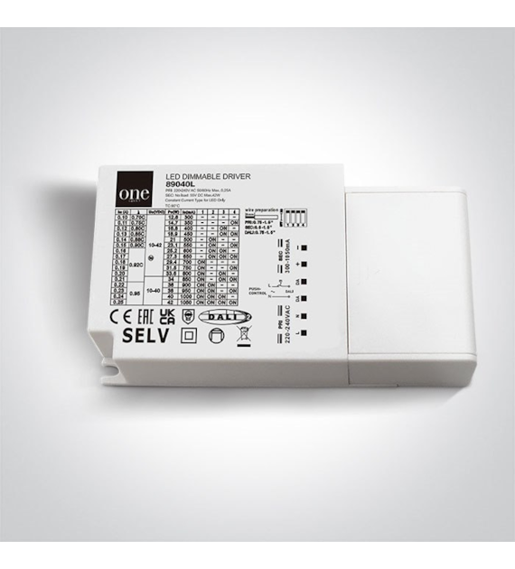 89040L Zasilacz LED Dali & Push to Dimm 220-240V