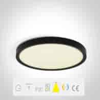 62006B/B/V  Plafon Czarny Belfor 40cm 32W CCT IP20