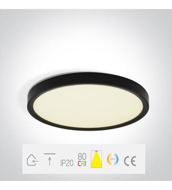 62006B/B/V  Plafon Czarny Belfor 40cm 32W CCT IP20