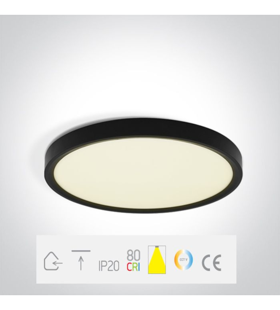 62006B/B/V  Plafon Czarny Belfor 40cm 32W CCT IP20