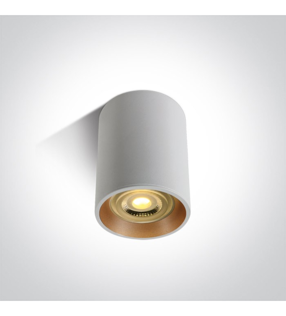 12105AL/W/BS Oprawa sufitowa biało-mosięż GU10 10W