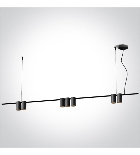 63146B/B Czarna lampa wisząca Gap 7x7W GU10 IP20