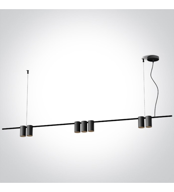 63146B/B Czarna lampa wisząca Gap 7x7W GU10 IP20