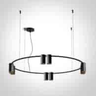 63146C/B Czarna lampa wisząca GU10 10x7W One Light
