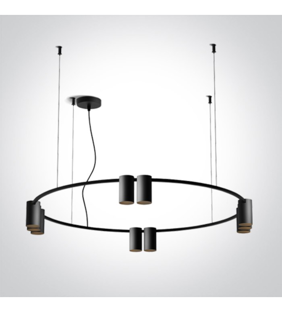 63146C/B Czarna lampa wisząca GU10 10x7W One Light