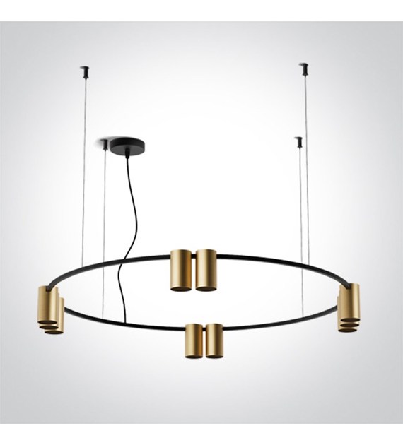 63146C/BBS Mosiężna lampa wisząca GU10 10x7W IP20