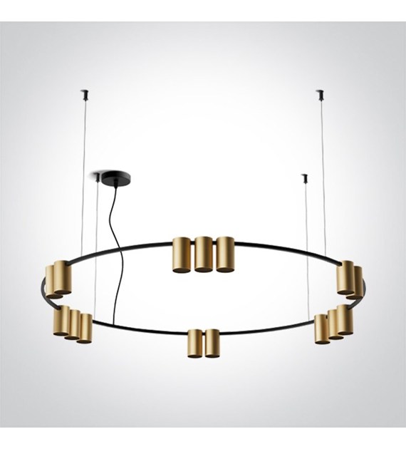 63146D/BBS Mosiężna lampa wisząca GU10 15x7W