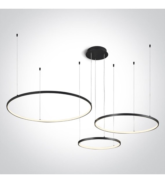 63150B/B/W Wisząca Verdun 3 Czarna  65W 3000K Dimm