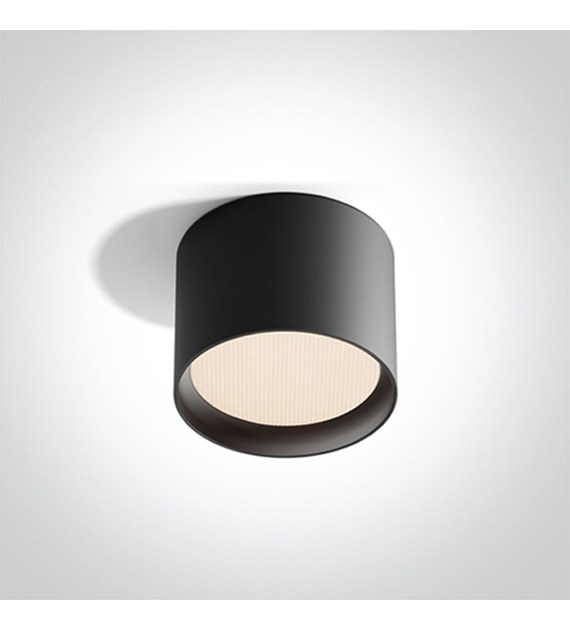 12112D/B/V Lampa sufitowa czarna 12W CCTV IP44