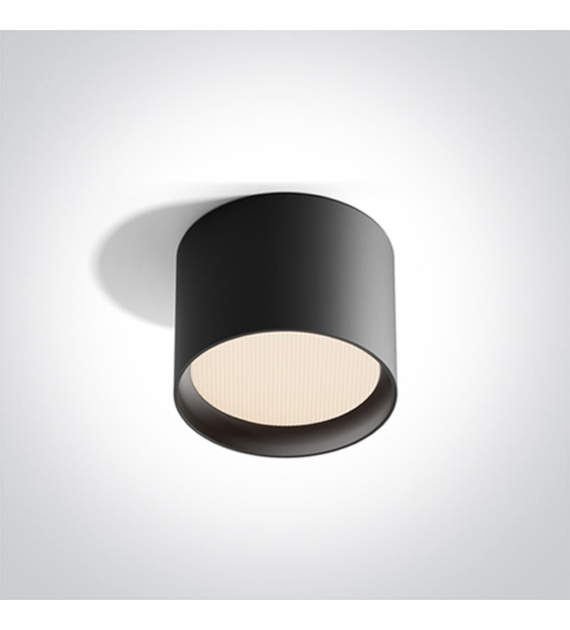 12112D/B/V Lampa sufitowa czarna 12W CCTV IP44