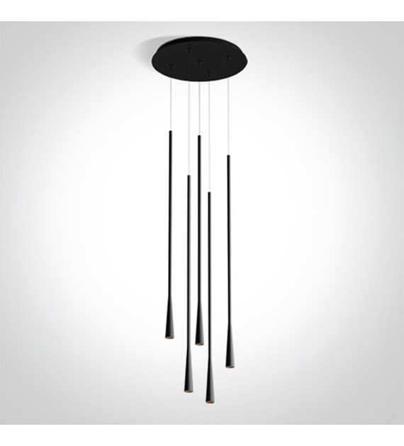 63076C/B/W CZARNA WISZĄCA 5x5W WW 230V MARSYLIA 5