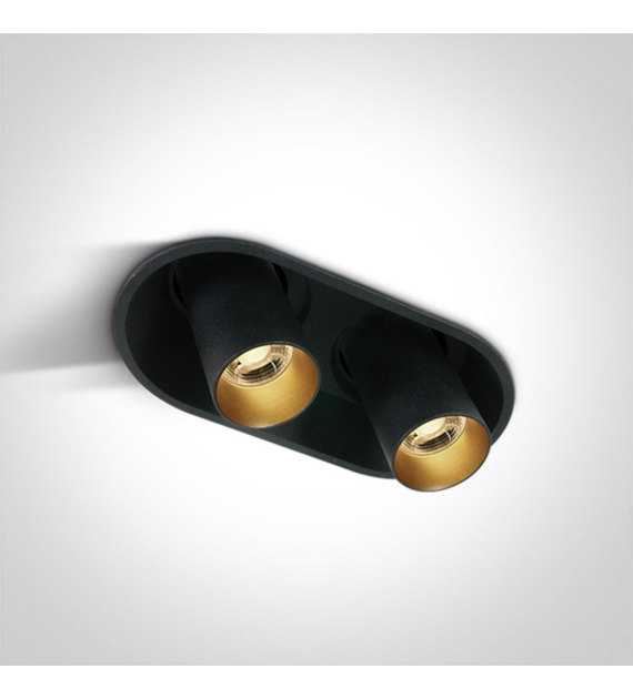 11207C/B/W Wpust czarny LED 3000K 2x6,5W IP20