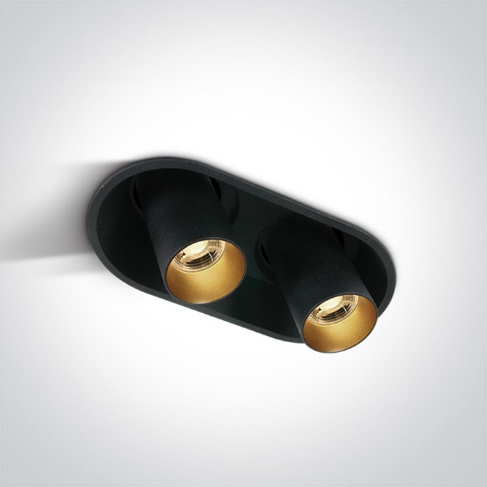 11207C/B/W czarny wpust COB LED 3000K 2x7W; wymaga