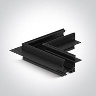 42012AATR/B czarny łącznik  L do szyny magn.  MINI