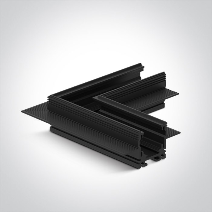 42012AATR/B czarny łącznik  L do szyny magn.  MINI