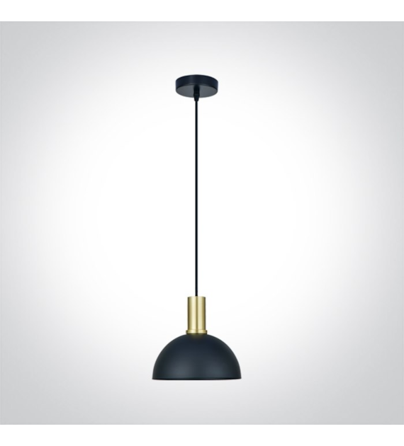 63140/BBS Zwis czarno-mosiężny E27 10W