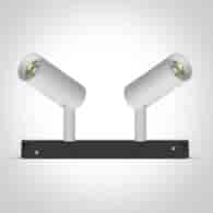 42108A/W/V Track spot LED 2x6W CCTV MINI/MIDI/MAXI