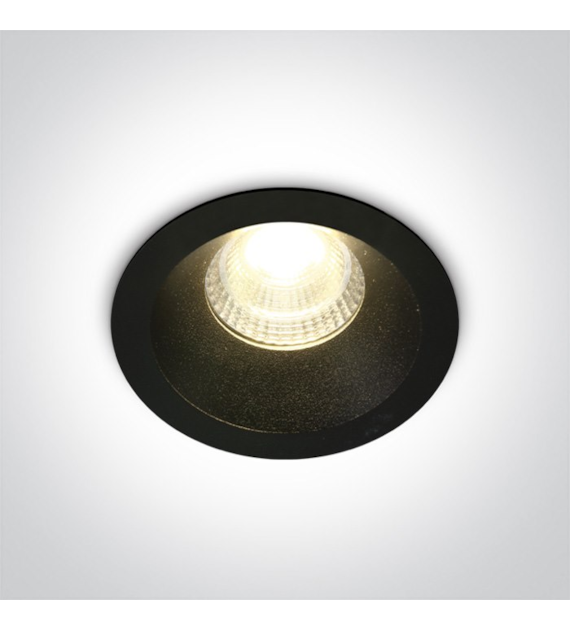 10107DC/B/W Wpust Lukrunu czarny LED 3000K 7W IP20