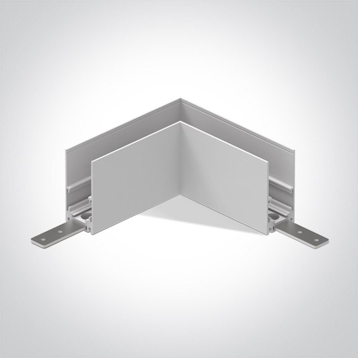 42012AB/W biały łącznik L do magnety. G/K MIDI