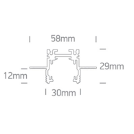 42002ATR/W Profil magnet. biały 2m DALI 48V MINI