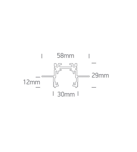42002ATR/W Profil magnet. biały 2m DALI 48V MINI