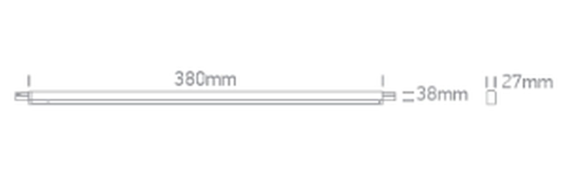 42001P/B Profil czarny P&P przesłona 38cm 48V Dali