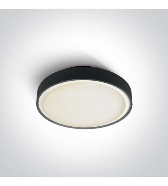 67280E/B czarny plafon E27 IP65 korpus ABS i klosz