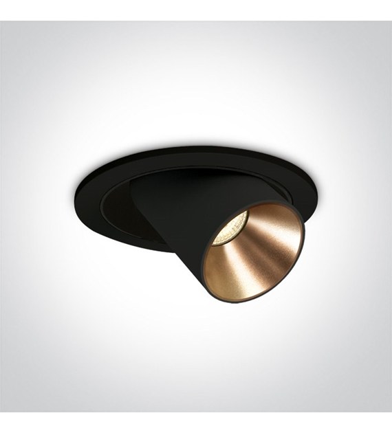 11112B/B/V Oprawa wpuszczana czarna LED 12W CCTV