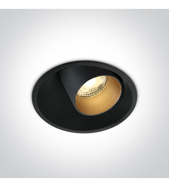 11111C/B/V Oprawa wpuszczana czarna LED 12W CCTV