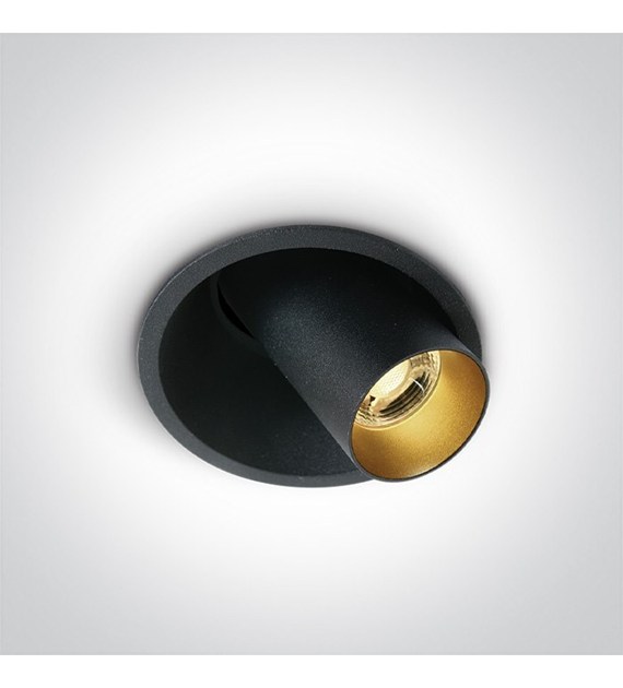 11107C/B/V Oprawa wpuszczana czarna LED 6,5W CCTV