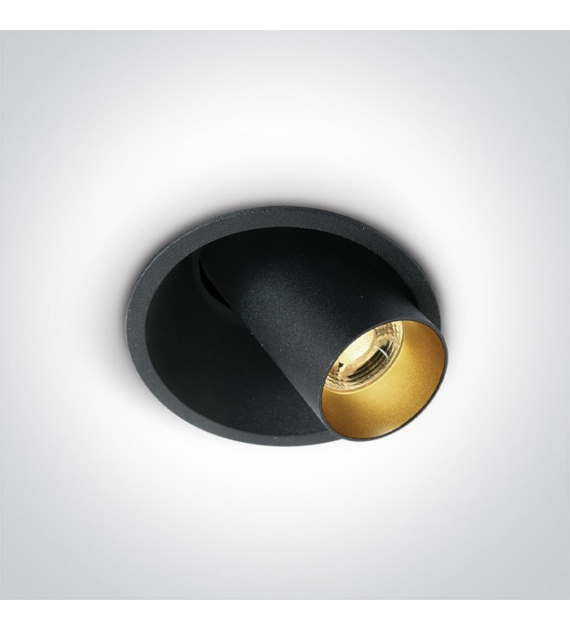 11107C/B/V Oprawa wpuszczana czarna LED 6,5W CCTV