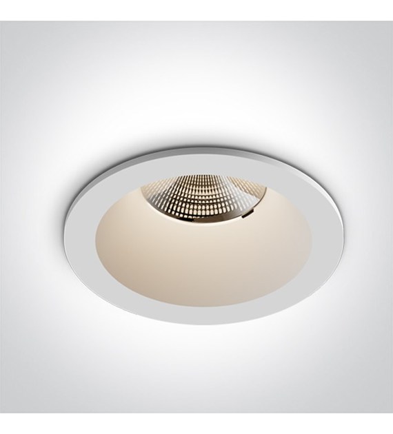 10107WP/W/V Biały wpust 6,5W CCTV IP65 700mA