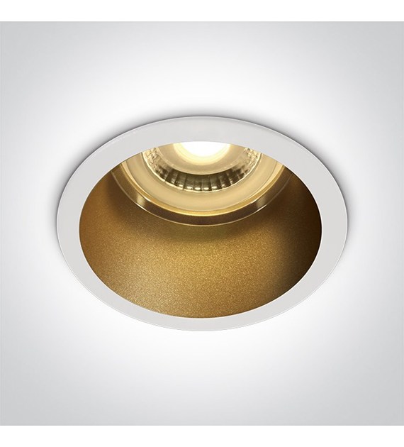 10105D8/W/BS Wpust Ormos biało-mosiężny GU10 IP20