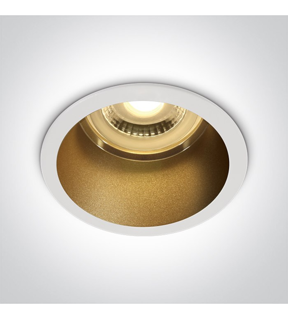 10105D8/W/BS Wpust Ormos biało-mosiężny GU10 IP20